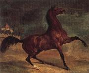 Alfred Dehodencq Horse in a landscape Sweden oil painting artist
